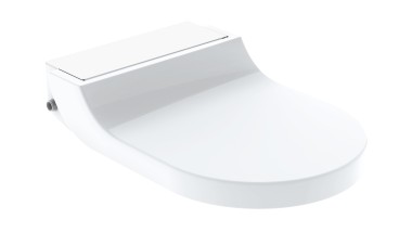 AquaClean Tuma Comfort WC enhancement solution with design cover in white glass